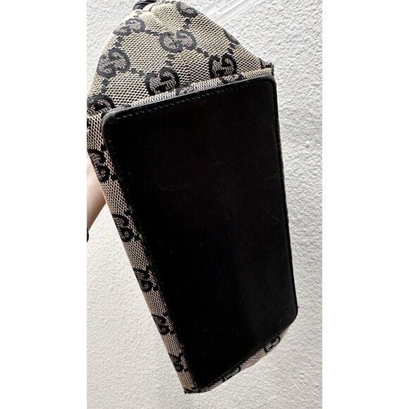 GUCCI Handbag Tote Bag GG Pattern Authentic Designer Luxury Tan Black - Picture 7 of 12